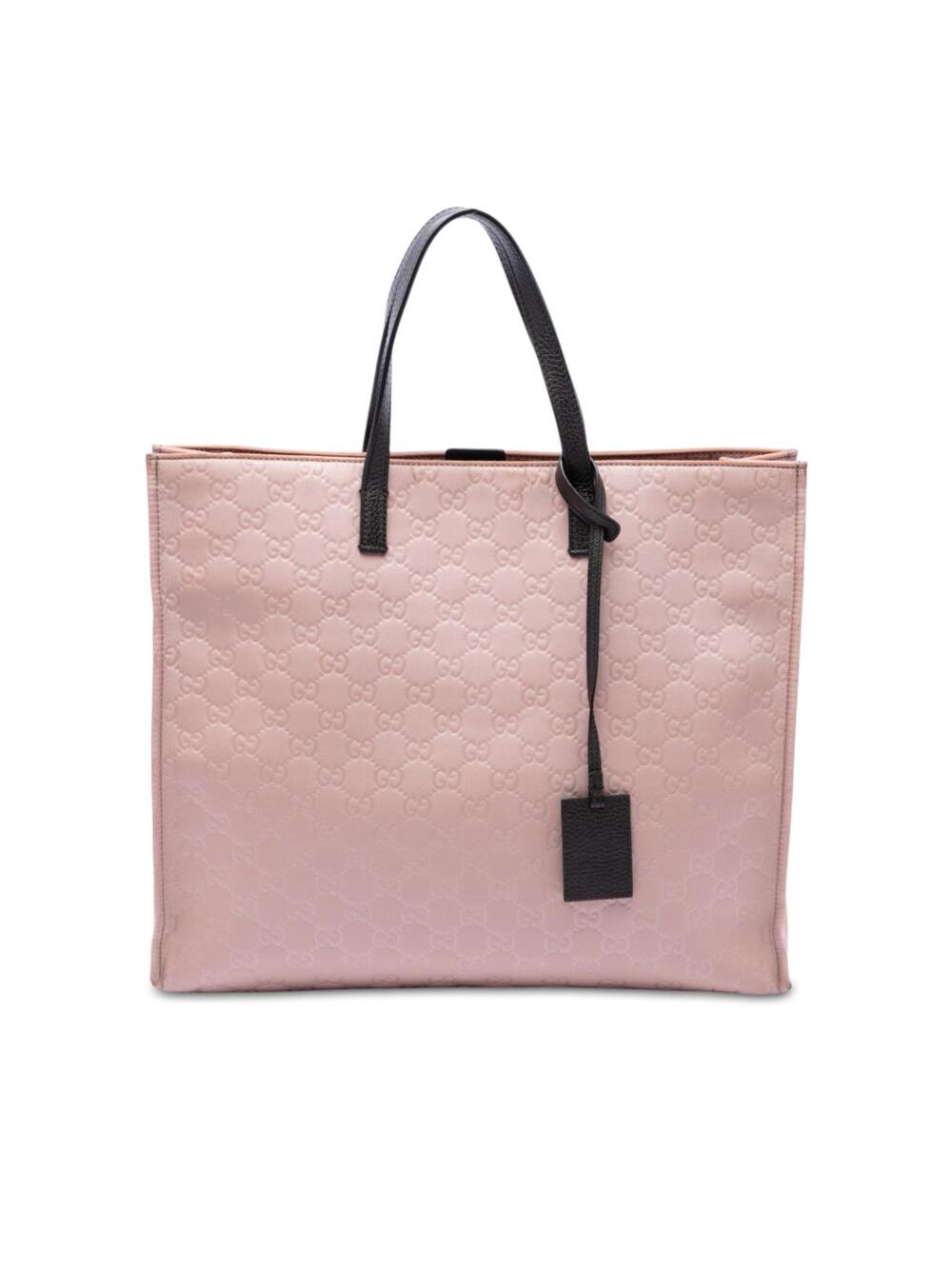 Gucci Gg Nylon Tote Pre-Loved Pink #360917G53B